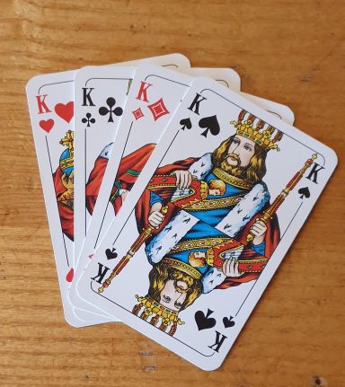 vier Könige aus einem Kartenspiel